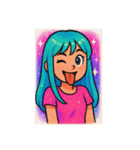 [アレンジ用]Y2Kガール（ギャラクシー2）（個別スタンプ：3）