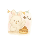 スイーツ×うさぎ ふんわりスタンプ（個別スタンプ：12）