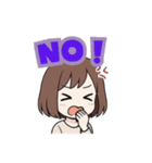 ミディアムボブ女性の日常スタンプ（個別スタンプ：7）