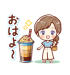 ずっと話せる！ふんわり女子（個別スタンプ：1）