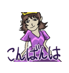 暑さをしのぐ、清楚な少女。（個別スタンプ：3）