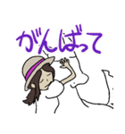 暑さをしのぐ、清楚な少女。（個別スタンプ：10）
