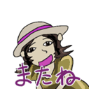 暑さをしのぐ、清楚な少女。（個別スタンプ：13）
