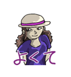 暑さをしのぐ、清楚な少女。（個別スタンプ：20）