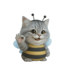 ふわふわの小さな蜂 （NT）（個別スタンプ：1）