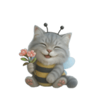 ふわふわの小さな蜂 （NT）（個別スタンプ：40）