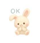 絵本イラスト風ぬいぐるみのうさぎスタンプ（個別スタンプ：2）
