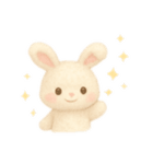 絵本イラスト風ぬいぐるみのうさぎスタンプ（個別スタンプ：15）