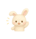 絵本イラスト風ぬいぐるみのうさぎスタンプ（個別スタンプ：16）