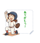 野球 女子 部活 スポーツ かわいい (文字)（個別スタンプ：21）