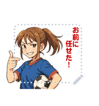 サッカー 女子 部活 スポーツ (文字)（個別スタンプ：8）