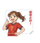サッカー 女子 部活 スポーツ (文字)（個別スタンプ：12）