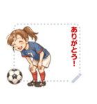 サッカー 女子 部活 スポーツ (文字)（個別スタンプ：21）