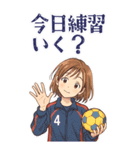 ハンドボール 女子 部活 スポーツ (大)（個別スタンプ：1）