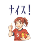 ハンドボール 女子 部活 スポーツ (大)（個別スタンプ：21）