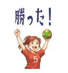 ハンドボール 女子 部活 スポーツ (大)（個別スタンプ：22）