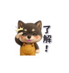 黒柴犬さんの一日（個別スタンプ：2）