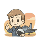 ちびキャラ空母（個別スタンプ：5）