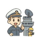 ちびキャラ空母（個別スタンプ：6）