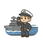 ちびキャラ空母（個別スタンプ：7）