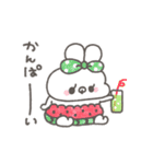 ぽわぽわうしゃぎ77〜カラフルな夏〜（個別スタンプ：3）