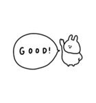 うさぎだけ。吹き出し付き。（個別スタンプ：10）