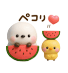 かわいい♡夏のシマエナガ（個別スタンプ：24）