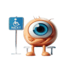 眼球モンスターの一日中白目スタンプ,（個別スタンプ：11）