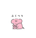 体調が悪いネズミちゃんと看病するネズミ君（個別スタンプ：5）