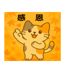 小発ニャン  秋のほっこり（個別スタンプ：5）