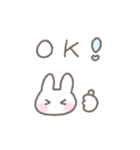 ゆるい手書きうさぎ☆夏スタンプ（個別スタンプ：1）