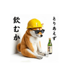 柴犬の現場仕事⭐年末年始酒まみれ(再販)（個別スタンプ：1）