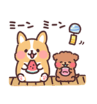 まるまるコーギーの夏休み（個別スタンプ：3）