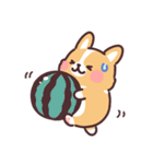 まるまるコーギーの夏休み（個別スタンプ：11）