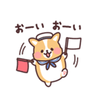 まるまるコーギーの夏休み（個別スタンプ：18）