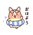 まるまるコーギーの夏休み（個別スタンプ：21）