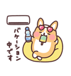 まるまるコーギーの夏休み（個別スタンプ：38）