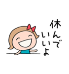 応援大好き☆リボンのマルン（個別スタンプ：35）