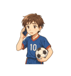 サッカー 男子 部活 スポーツ（個別スタンプ：4）