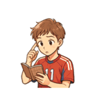 サッカー 男子 部活 スポーツ（個別スタンプ：13）