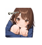 表情豊かな女の子 - かわいい日常スタンプ4（個別スタンプ：3）