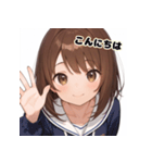 表情豊かな女の子 - かわいい日常スタンプ4（個別スタンプ：8）