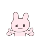 真顔のうさぴこ（個別スタンプ：3）