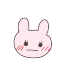 真顔のうさぴこ（個別スタンプ：21）