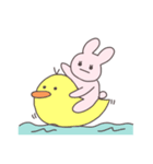 真顔のうさぴこ（個別スタンプ：23）