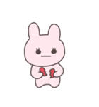 真顔のうさぴこ（個別スタンプ：30）