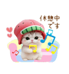 可愛いスイカ帽ネコ 使える状況＆日常 敬語（個別スタンプ：20）