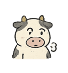 ムージー 無気力な牛の日常（個別スタンプ：3）