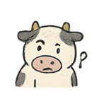 ムージー 無気力な牛の日常（個別スタンプ：4）