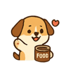 カンカンパップはお腹ぺこぺこ（個別スタンプ：1）